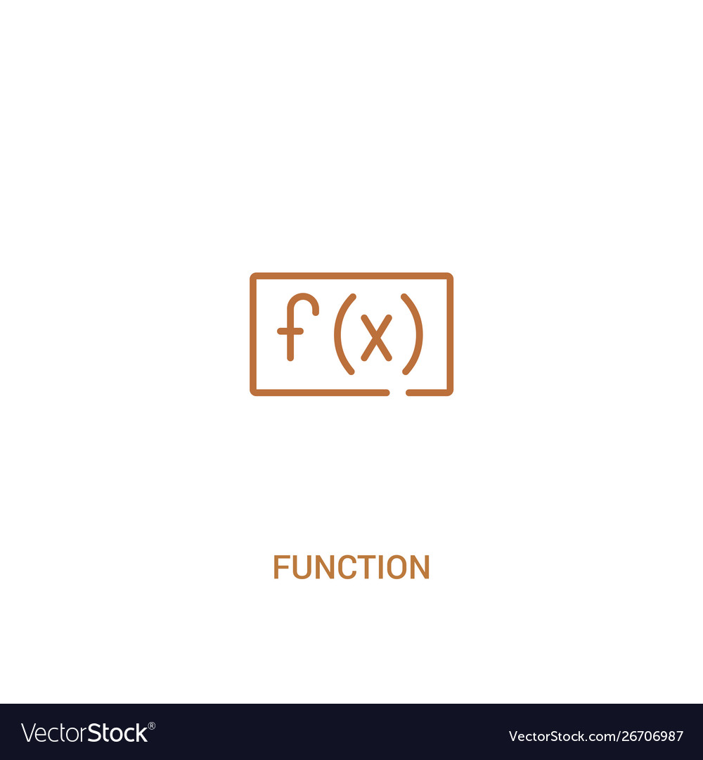 Function concept 2 colored icon simple line Vector Image Function concept 2 colored icon simple line
