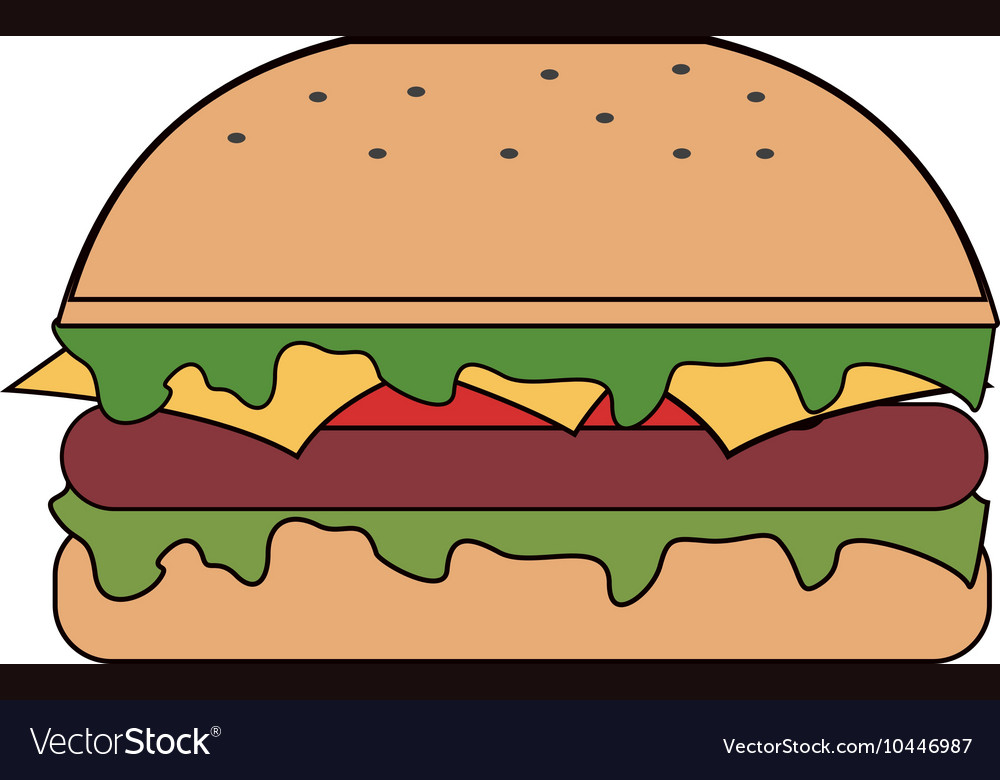 Hamburger Snack Lunch Design Royalty Free Vector Image