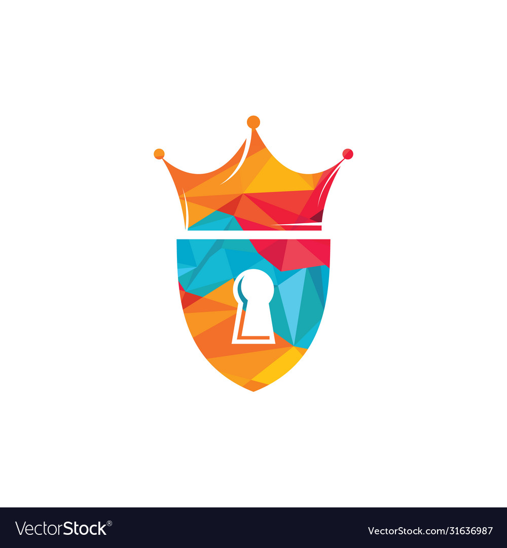King security logo design Vector Image King security logo design