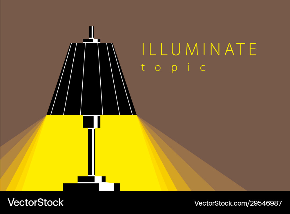 Lamp Illumination Advertising Poster With Copy Vector Image