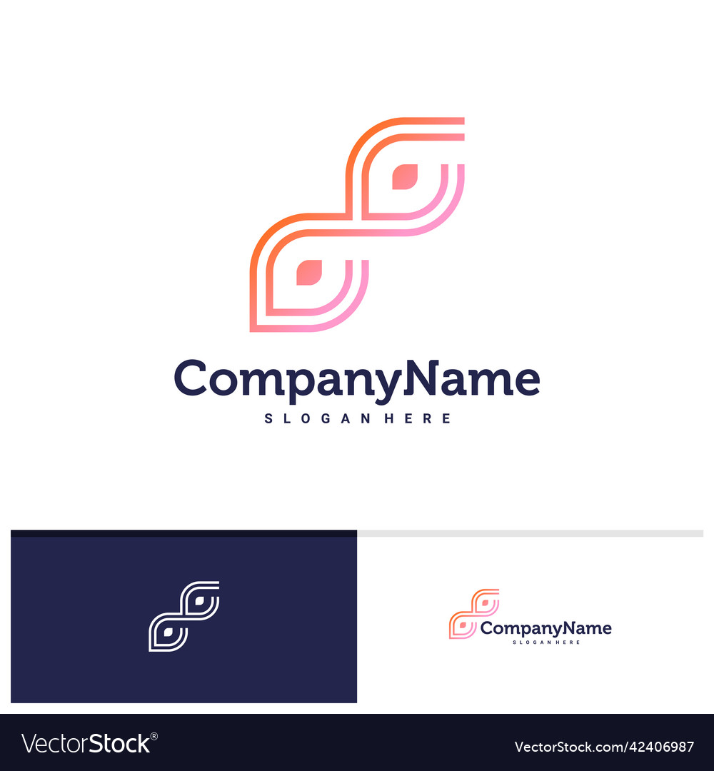 Letter f j s logo template creative Royalty Free Vector