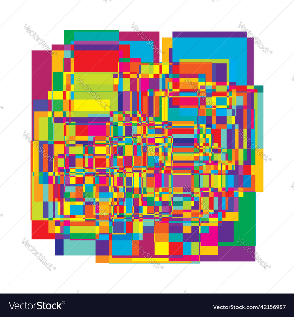 Random rectangles structure composition pattern vector image Random rectangles structure composition pattern