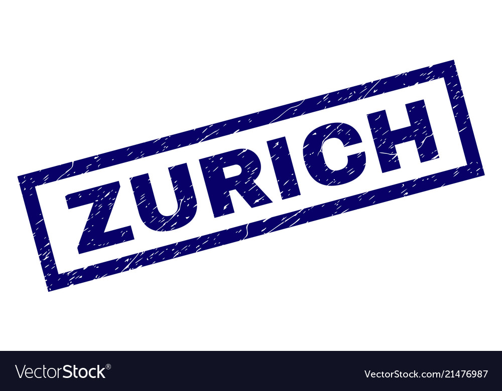 Rectangle grunge zurich stamp