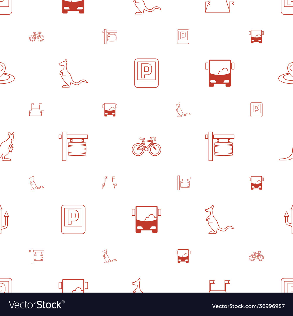 Road icons pattern seamless white background