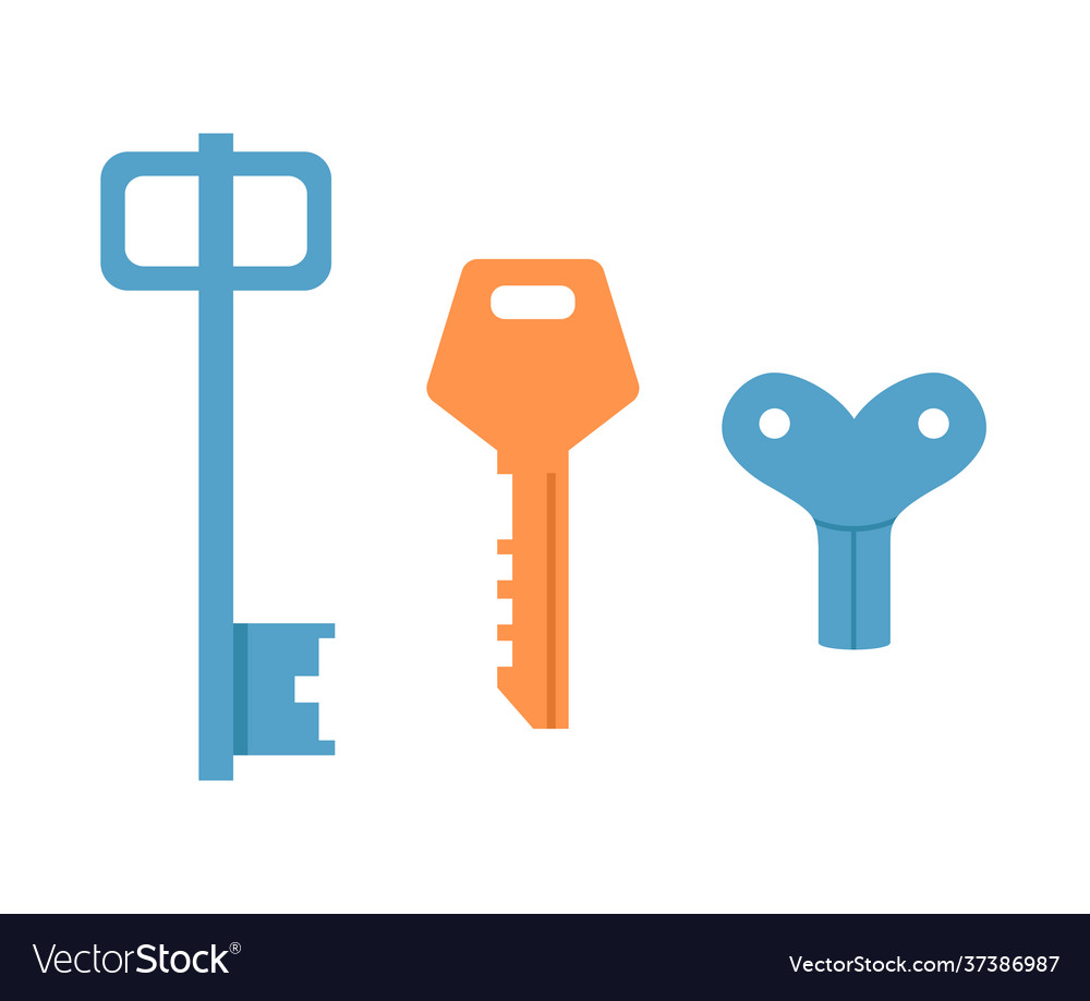 Set three keys different shape from big