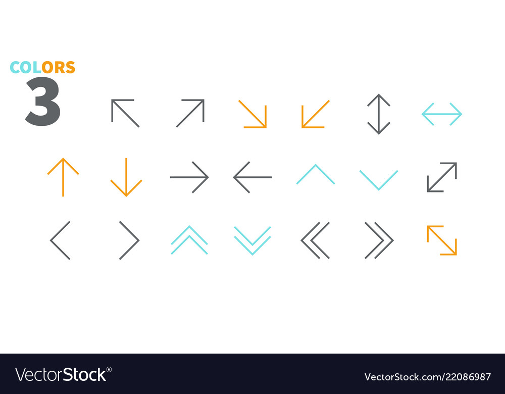 Thin Line Arrows UI Icons
