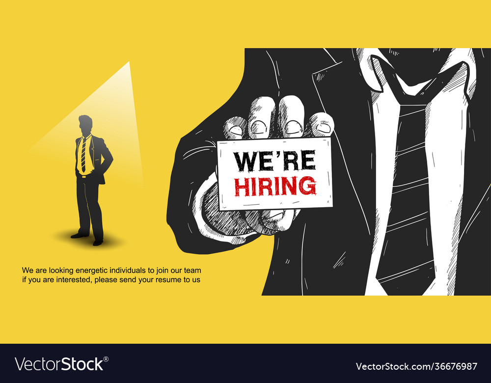 We are hiring poster concept design man show card