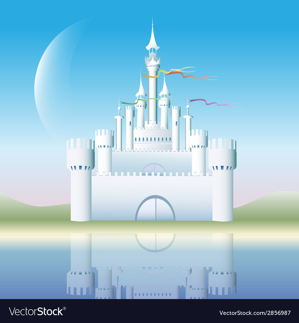 White castle Royalty Free Vector Image - VectorStock