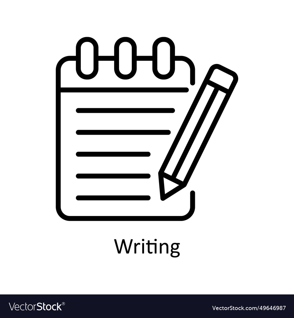 Writing outline icon design
