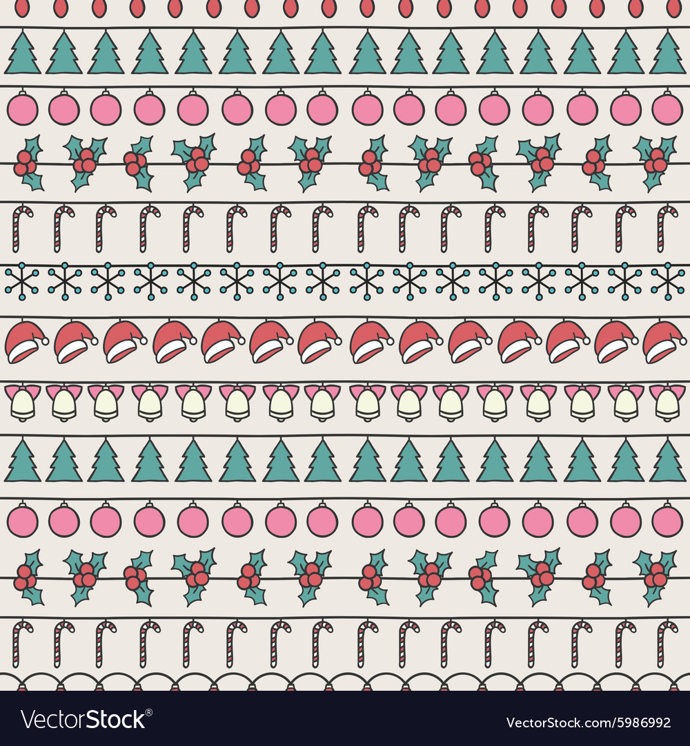 2016 christmas season hand drawn seamless