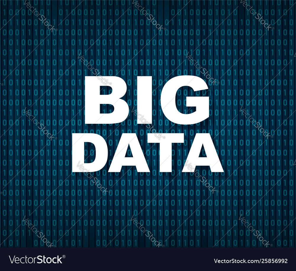 Big data analysis information science vector image Big data analysis information science