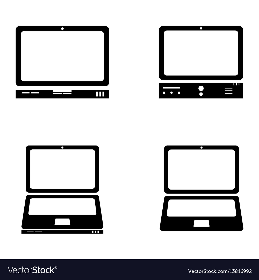 Computers icons set vector image Computers icons set