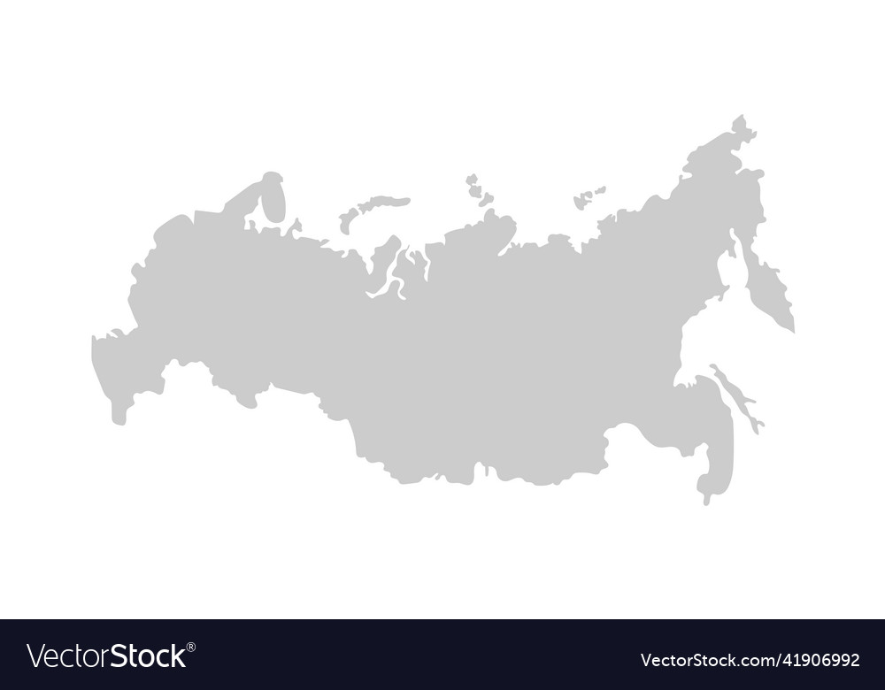 Contour conditional map of russia flat vector image Contour conditional map of russia flat