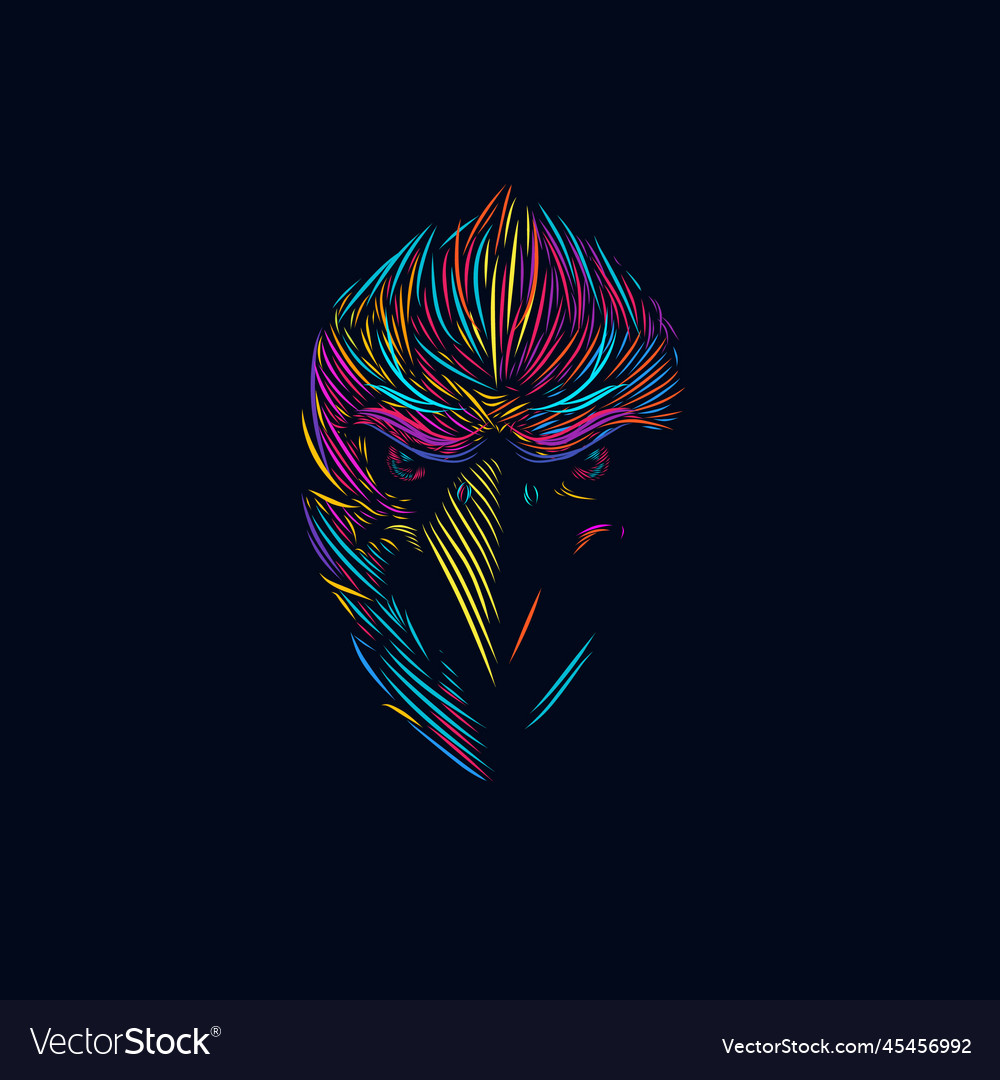 Dynamic Bird Portrait - Pop Art