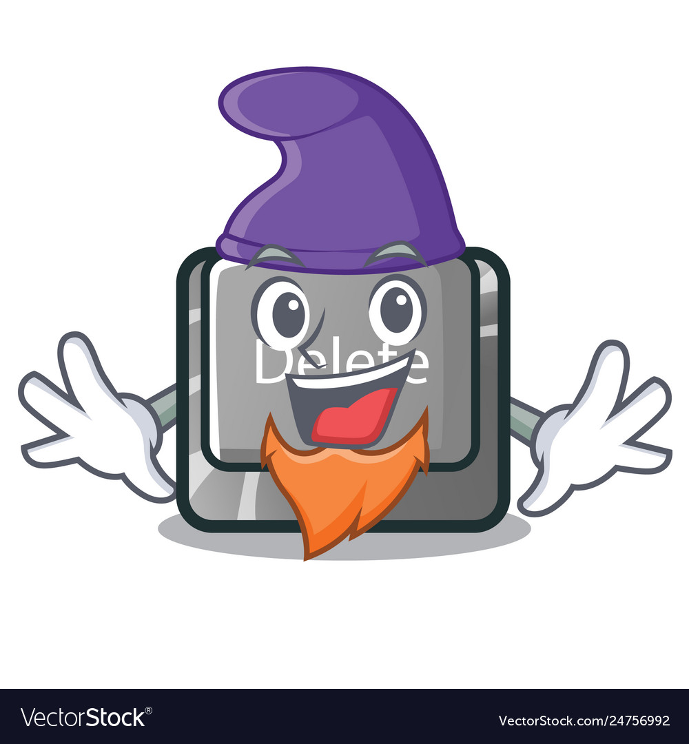Elf-Taste löschen isoliert mit Zeichen vector image Elf-Taste löschen isoliert mit Zeichen