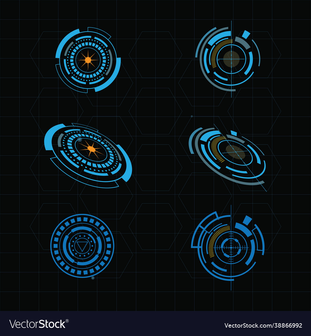 Futuristic user interface vector image Futuristic user interface