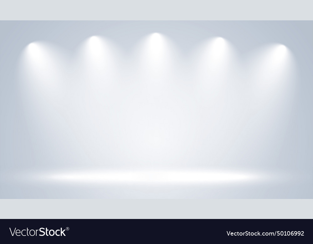 Glowing studio light on empty background design