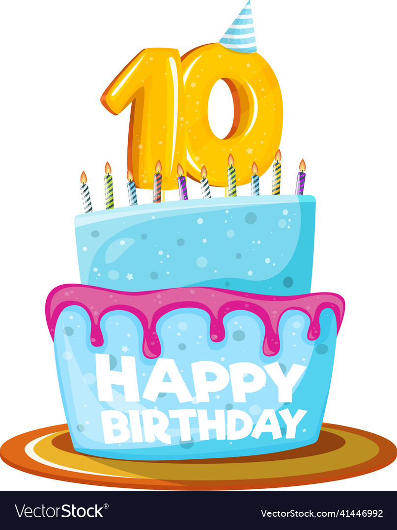 Happy birthday cake isolated element Royalty Free Vector