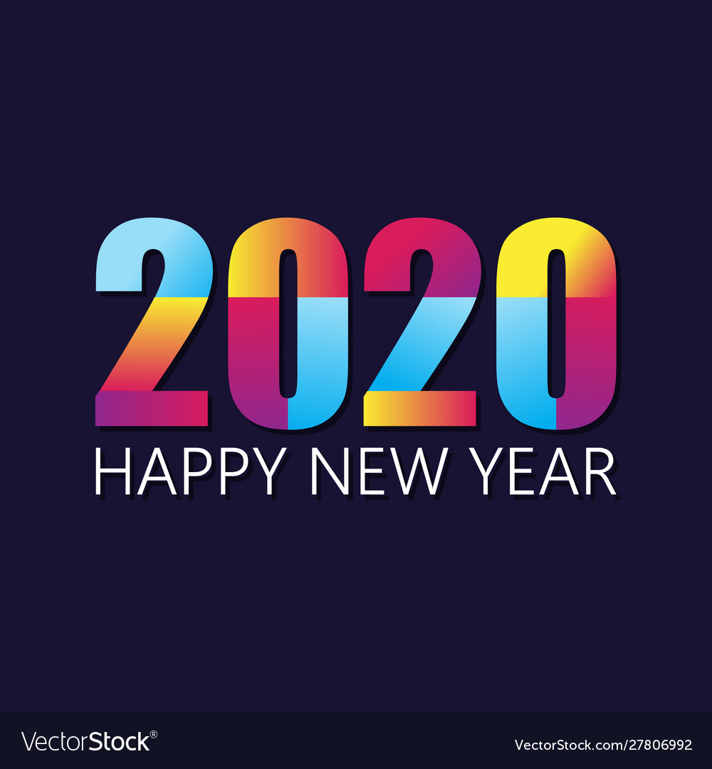 Happy New Year 2020 Celebration Banner