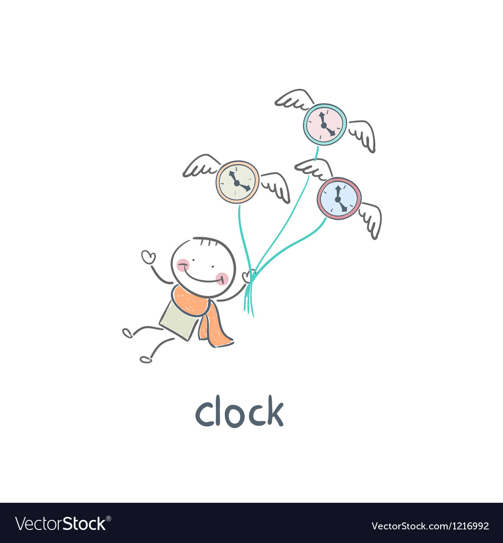 Man and clock