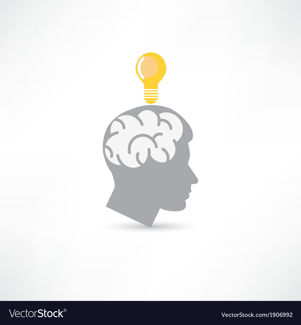 Man with idea icon