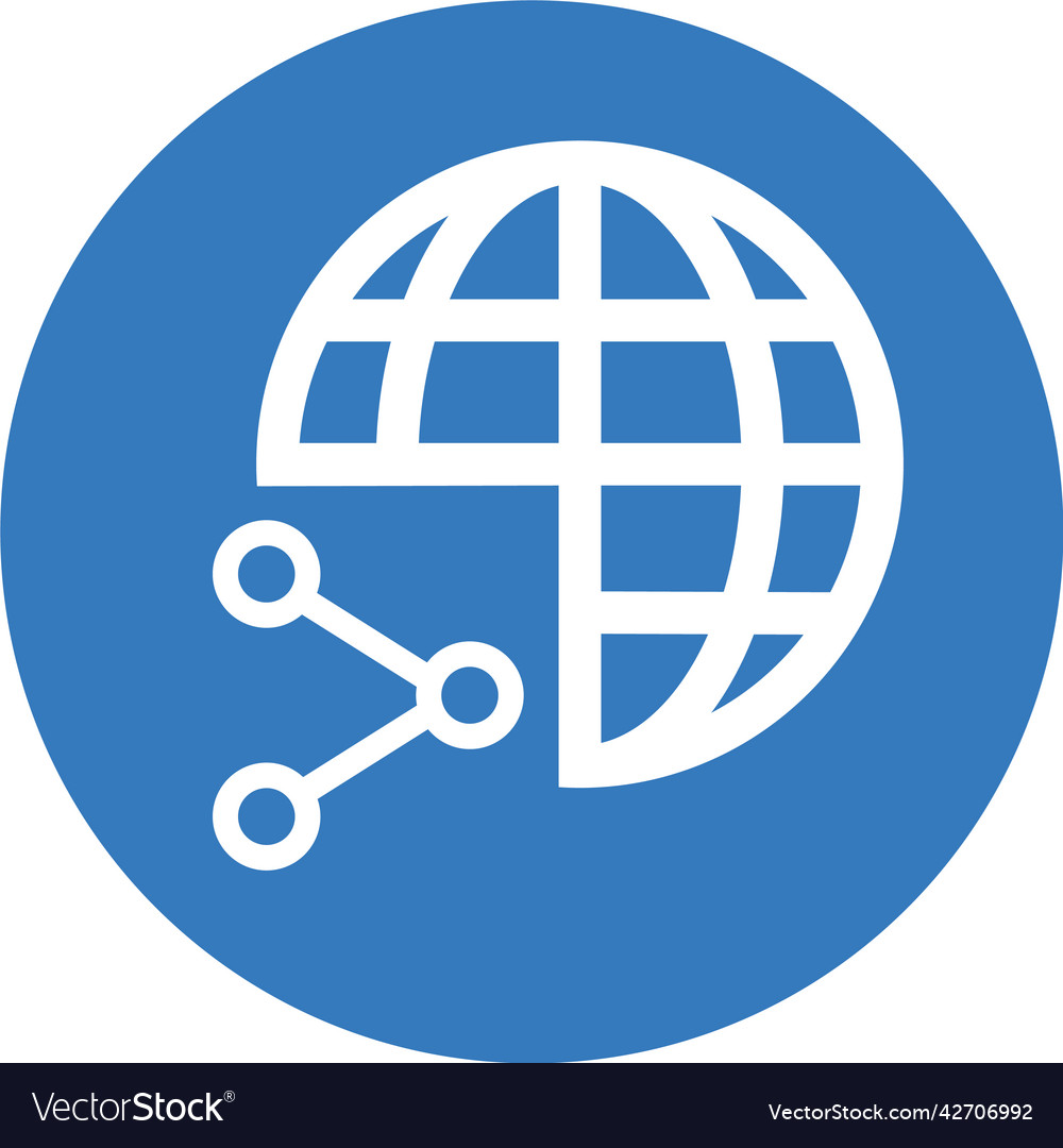 Network shared web icon blue color design
