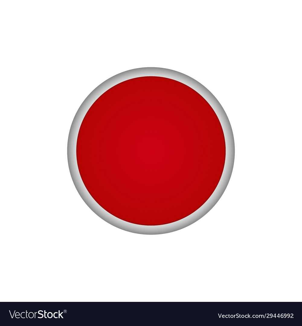 Red round button vector image Red round button