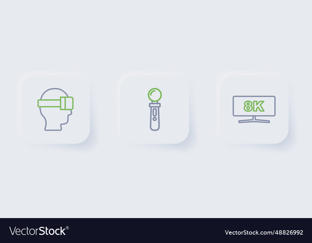 Zeile Computer Monitor vr Controller Spiel vector image Zeile Computer Monitor vr Controller Spiel