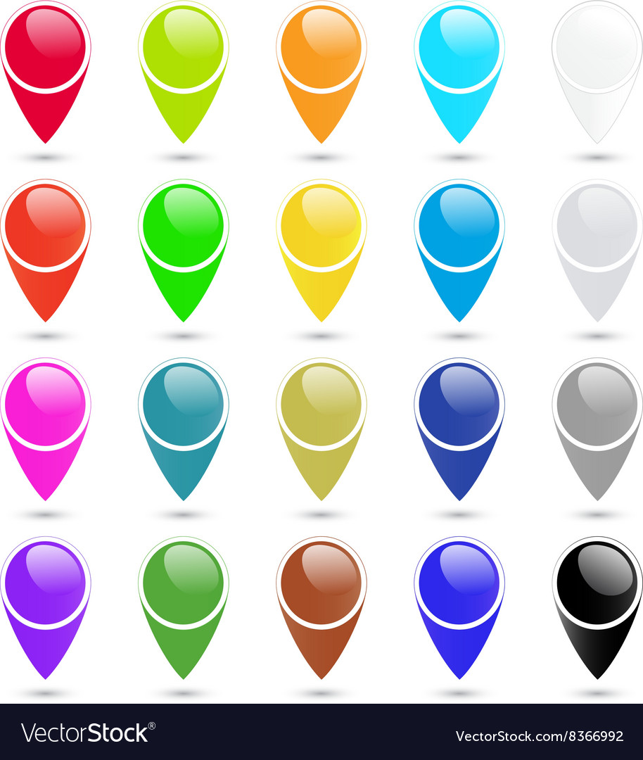 Set of colorful empty blank labels to indicate