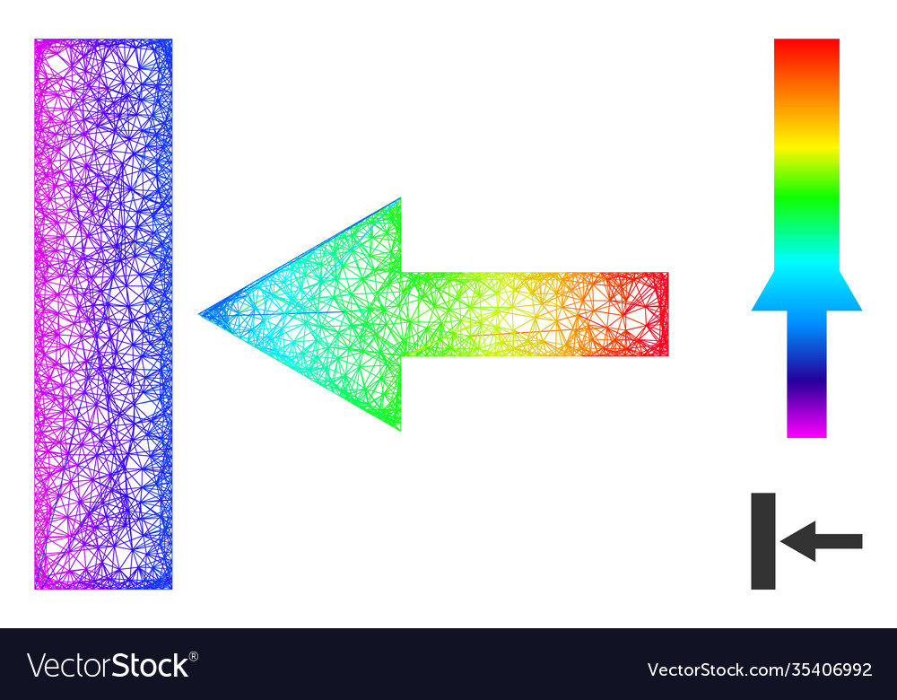 Spectral net mesh gradient move left icon