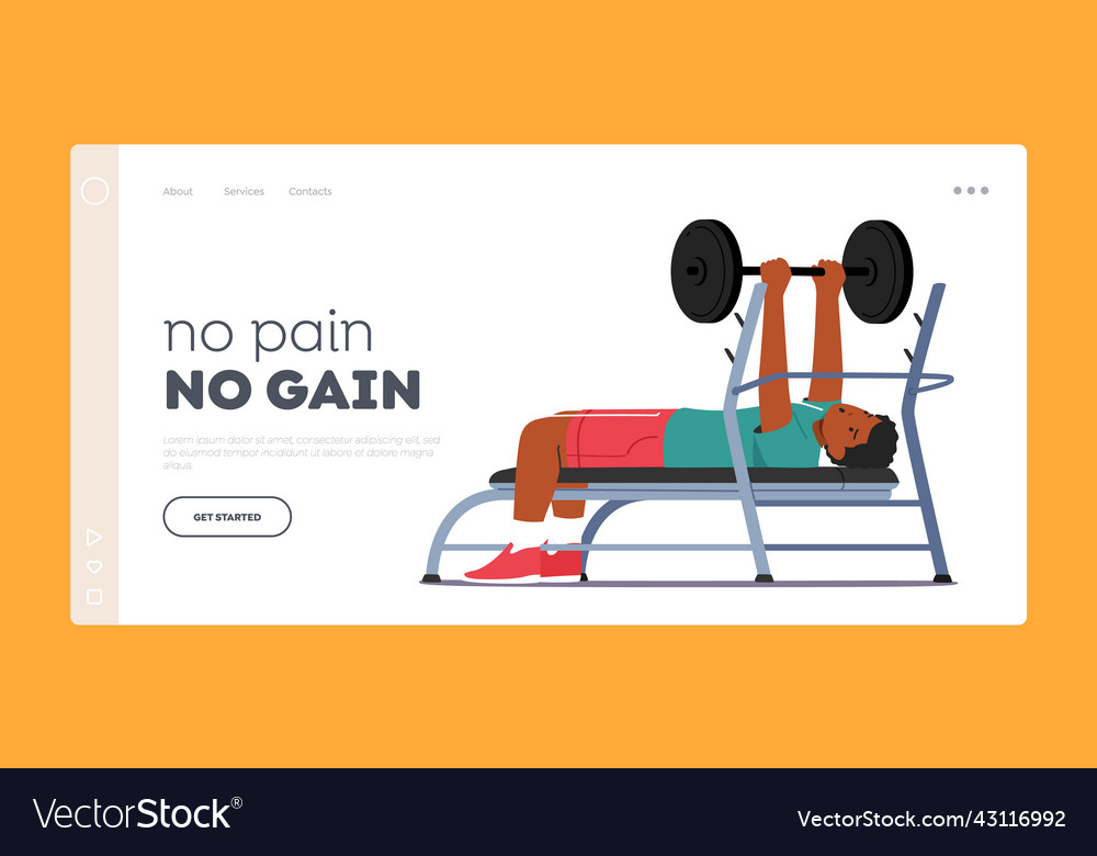 Sportsman Powerlifter Landing Page Template schwarz