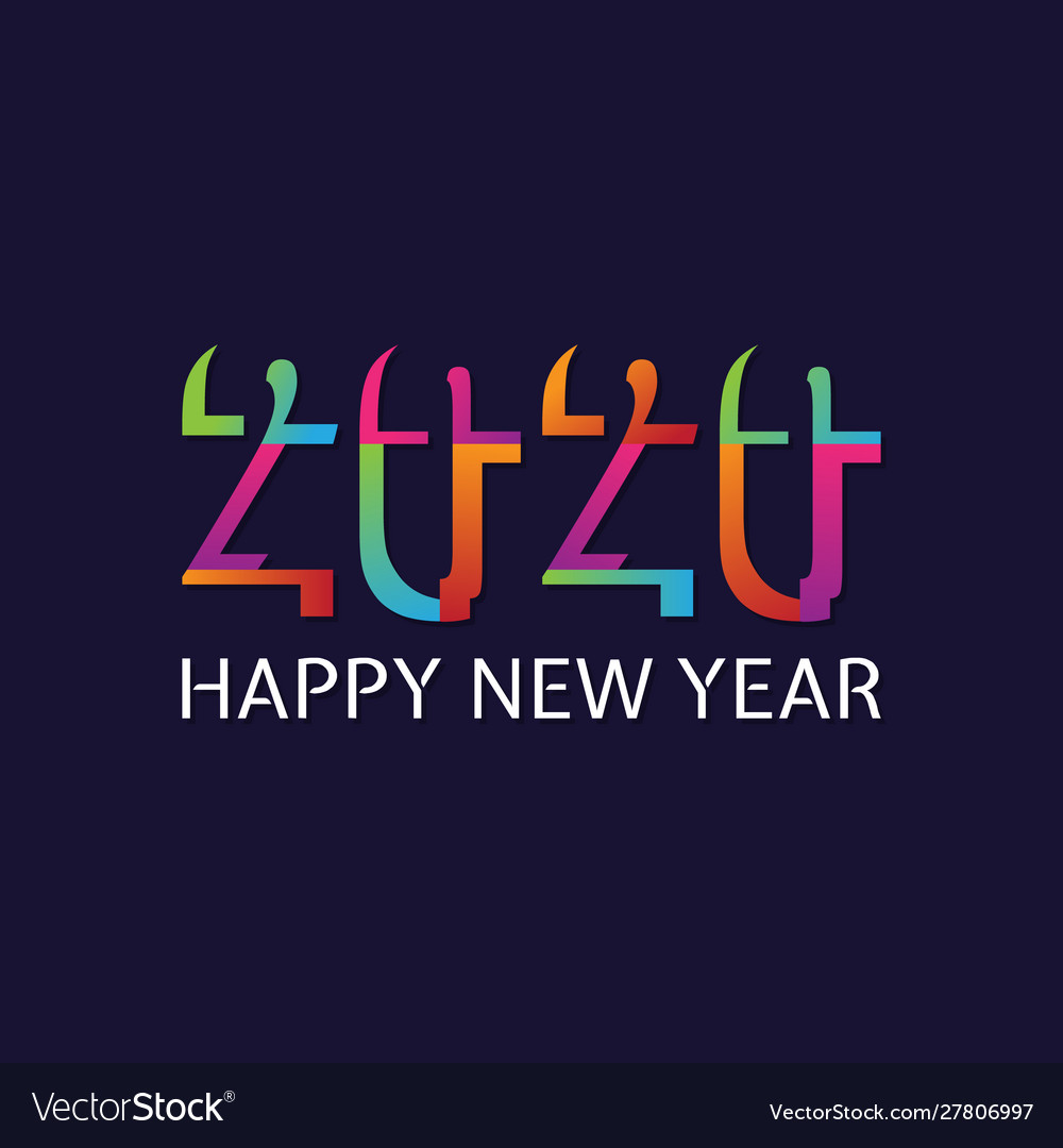 2020 happy new year insta color banner