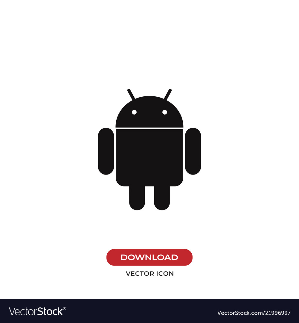 Android character icon vector image Android character icon