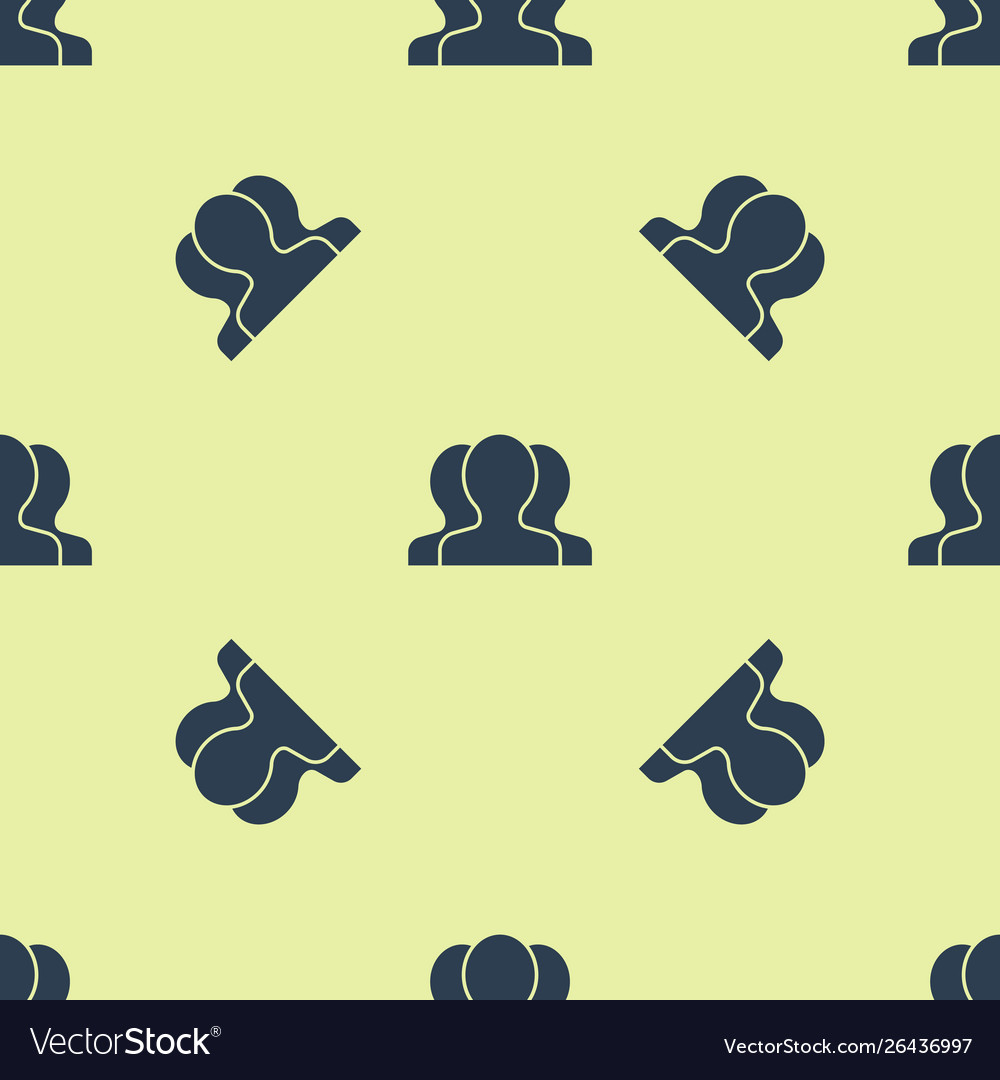 Blue users group icon isolated seamless pattern vector image Blue users group icon isolated seamless pattern
