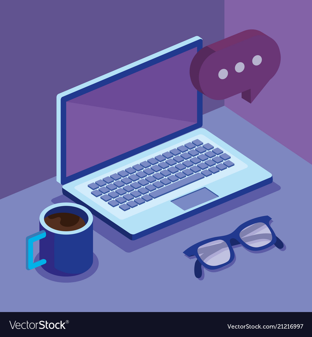 Digital technology isometrics icons Royalty Free Vector
