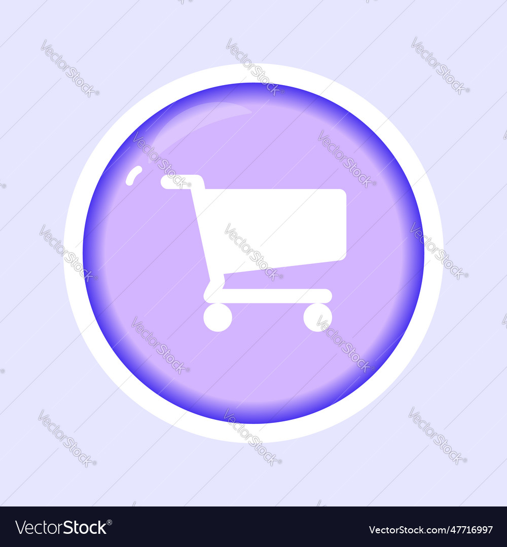 E-commerce shopping trolly flat gradient icon