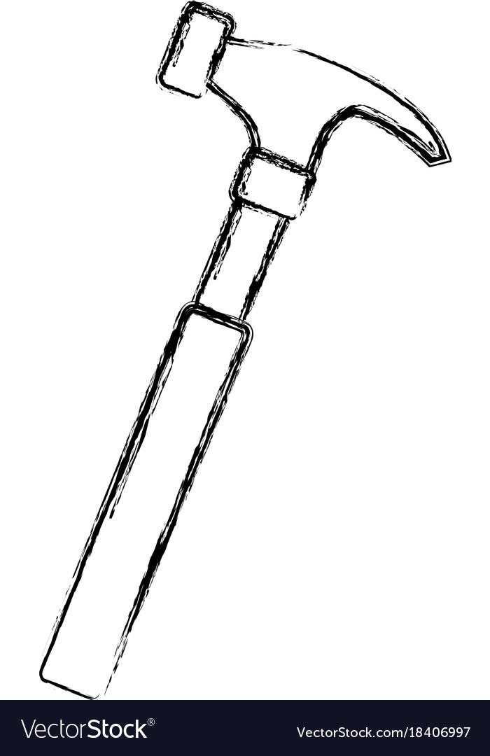 Hammer construction tool Royalty Free Vector Image