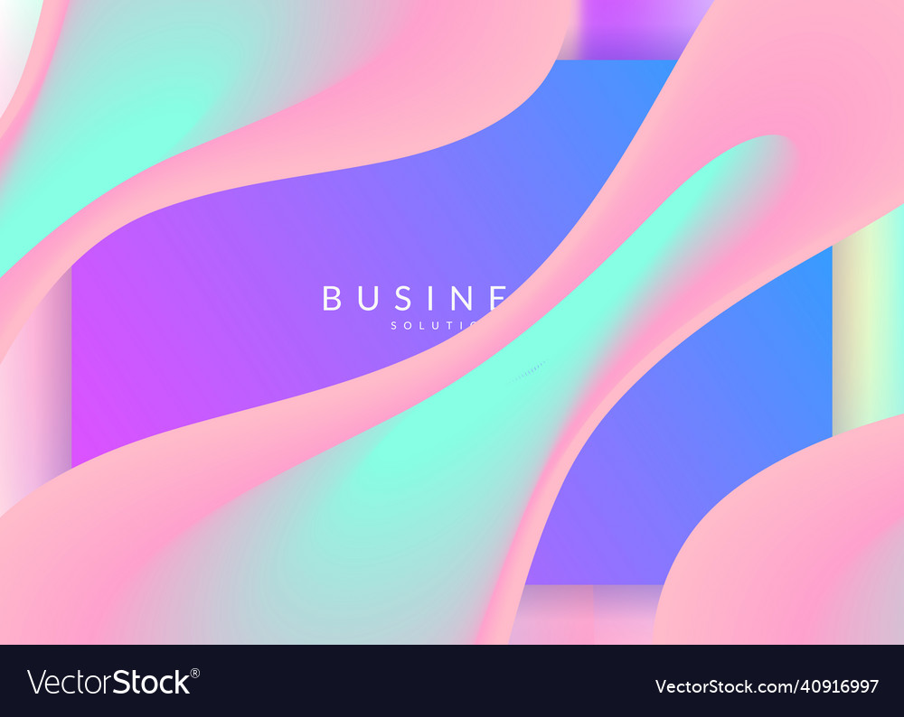 Liquid fluid with dynamic elements and shapes vector image Liquid fluid with dynamic elements and shapes