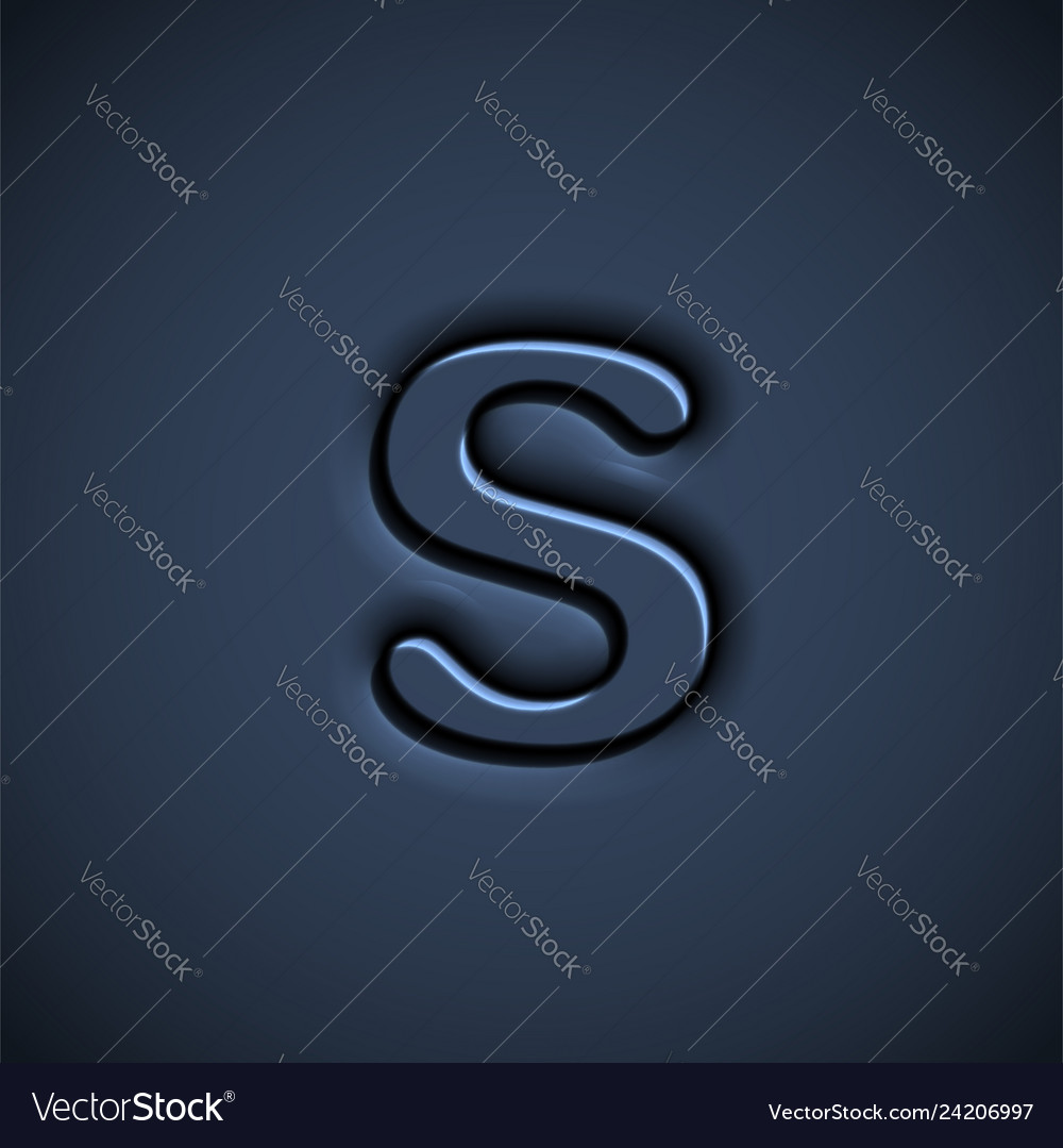 Pressed font character vector image Pressed font character