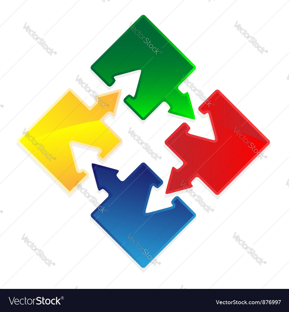 Puzzle Arrows - Connection Concept