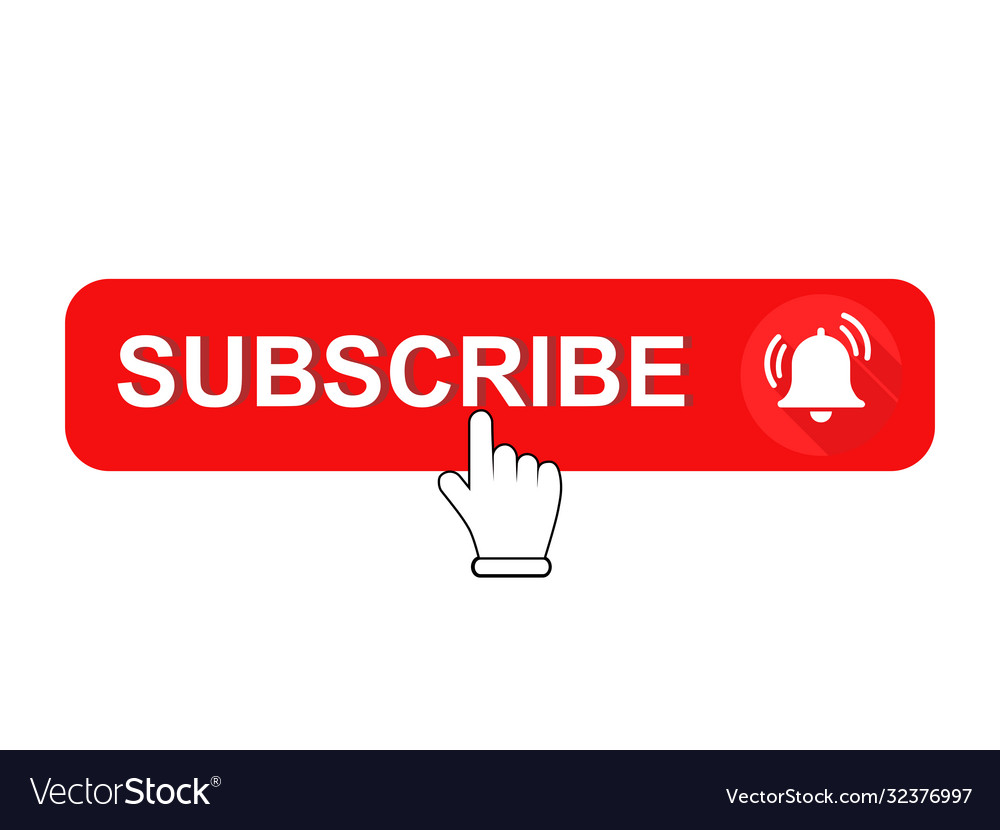 Red Subscribe Button with Hand Cursor