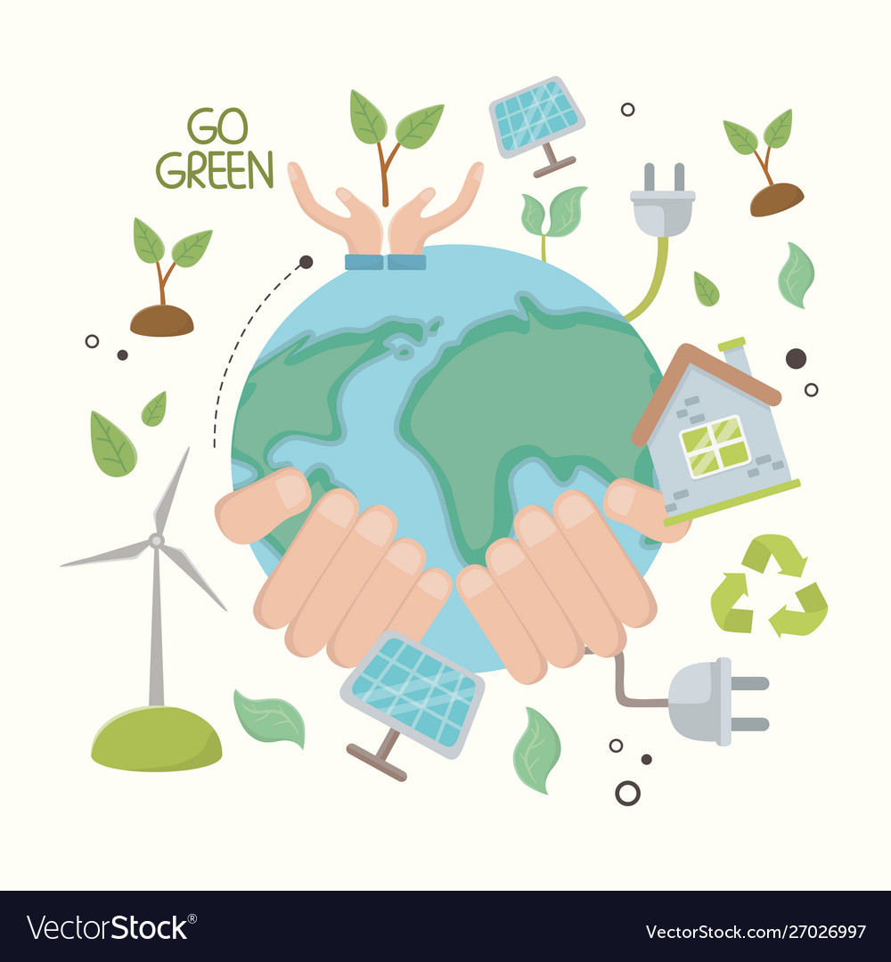 Save energy and ecology design Royalty Free Vector Image