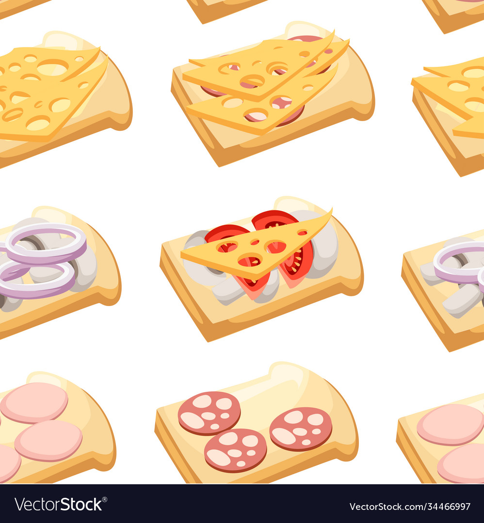 Seamless pattern sandwiches with various