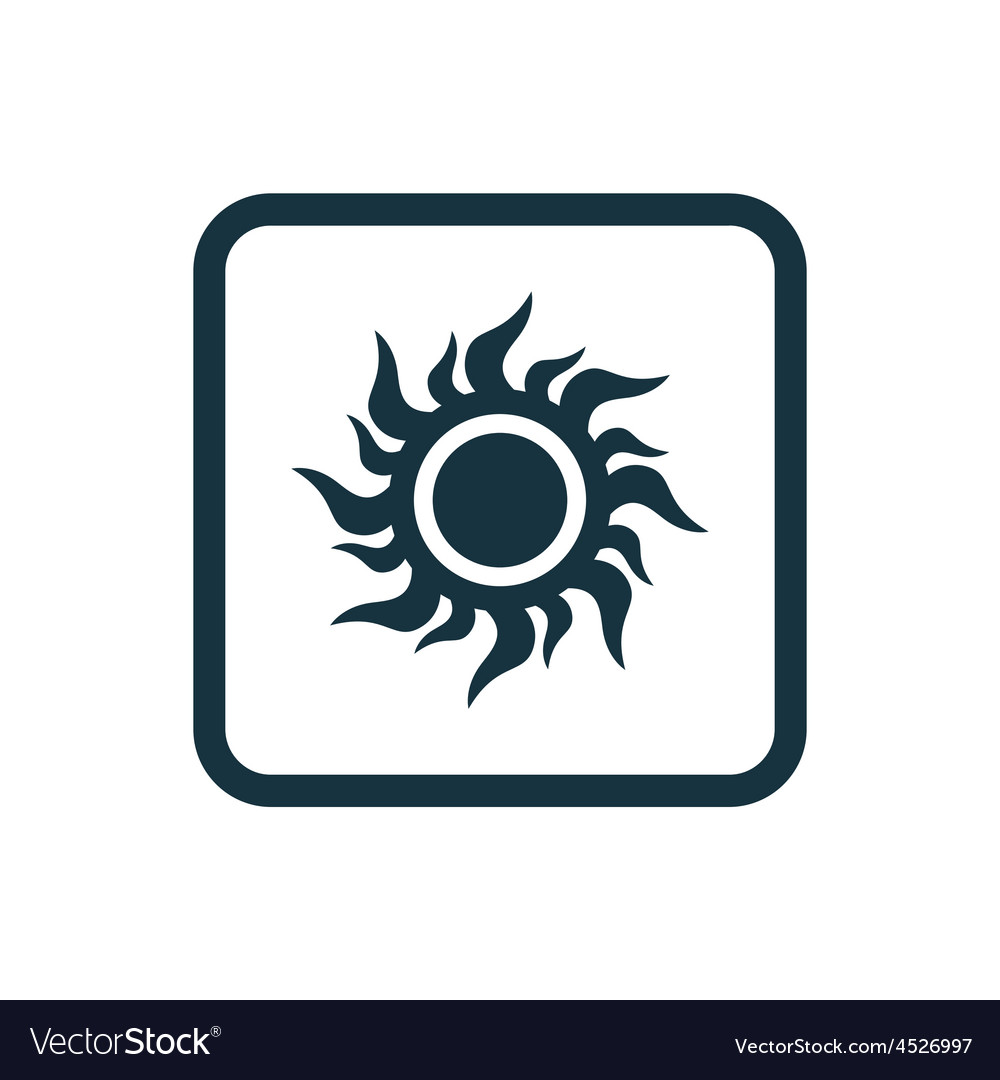 Sun icon rounded squares button