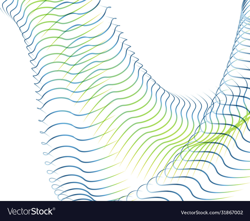 Abstract background blend wave line design vector image Abstract background blend wave line design