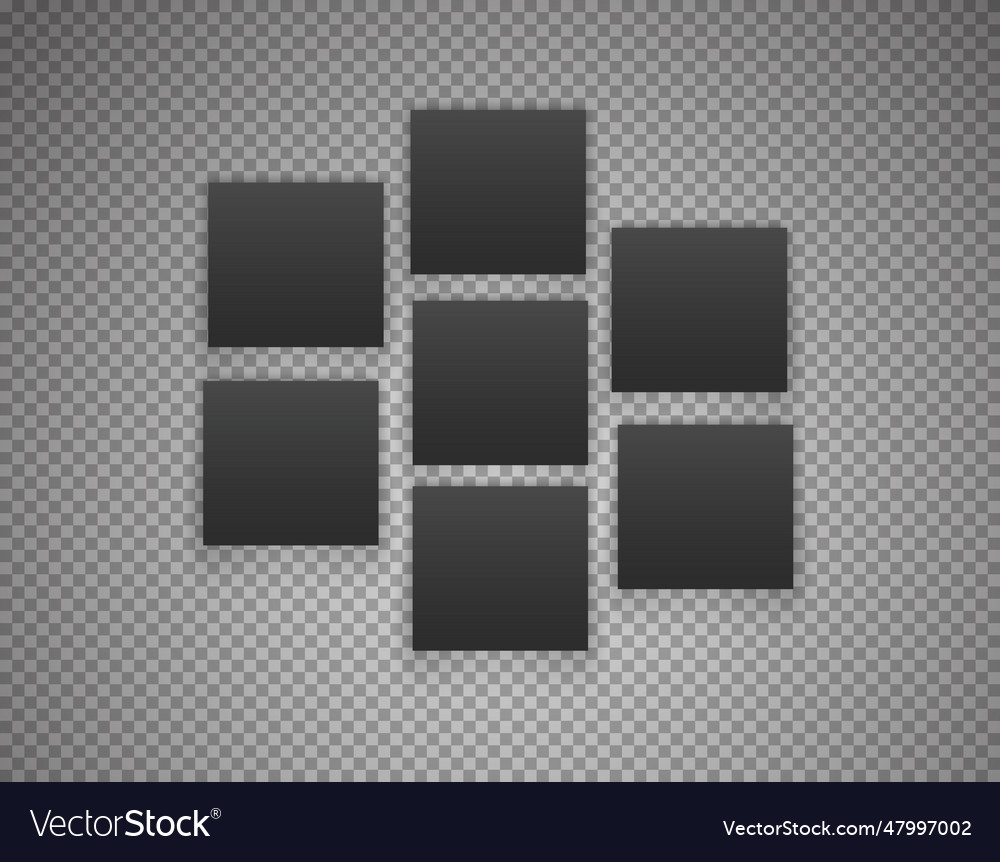 Black picture frames on a wall objects Vector Image Black picture frames on a wall objects