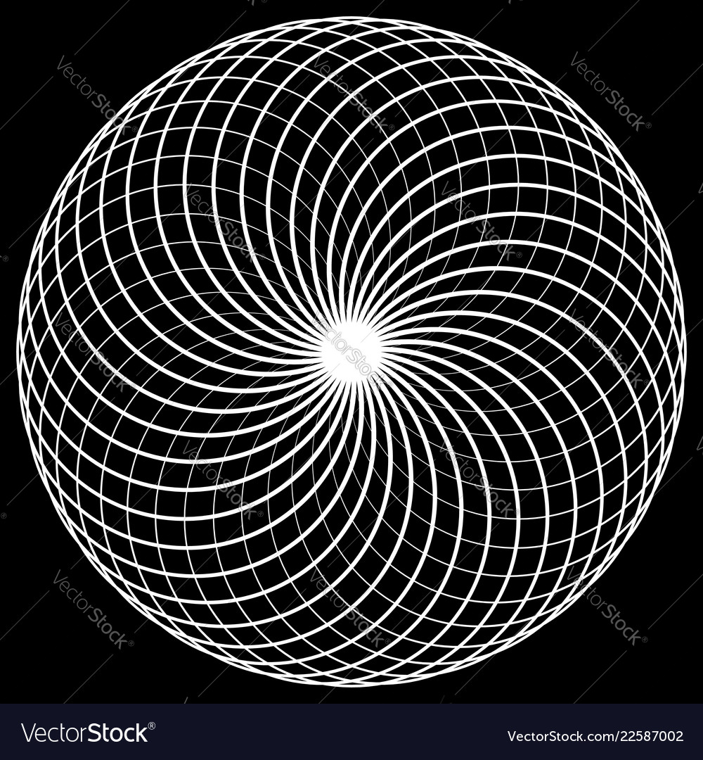 Konzentrische Spiralen - Minimalist Schwarz & Weiß