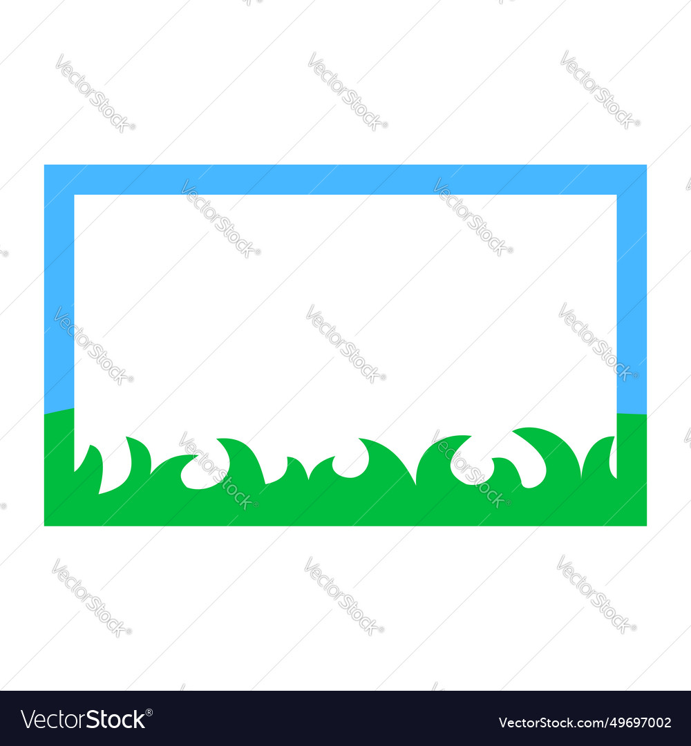 Frame with clouds and sun on a white background Vector Image Frame with clouds and sun on a white background