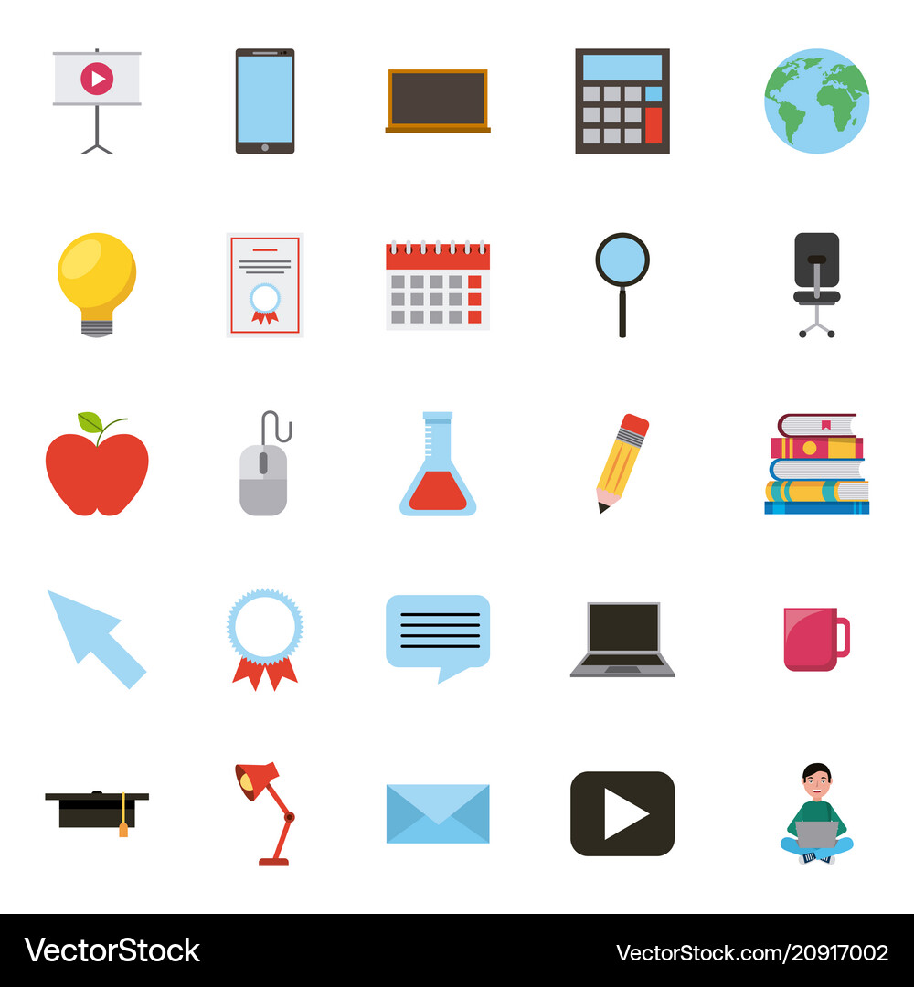Learning online education Royalty Free Vector Image