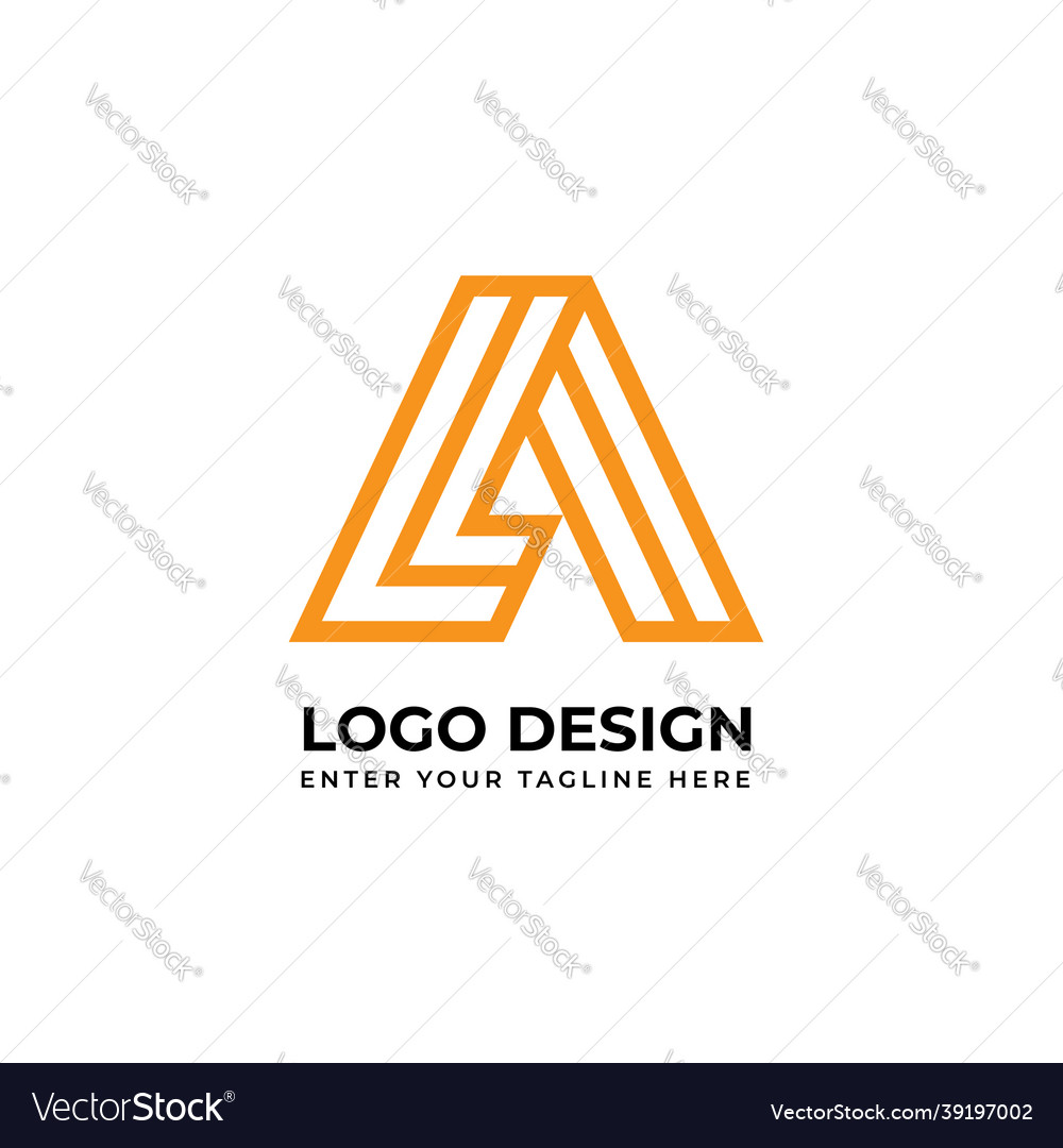 Letter a modern logo design